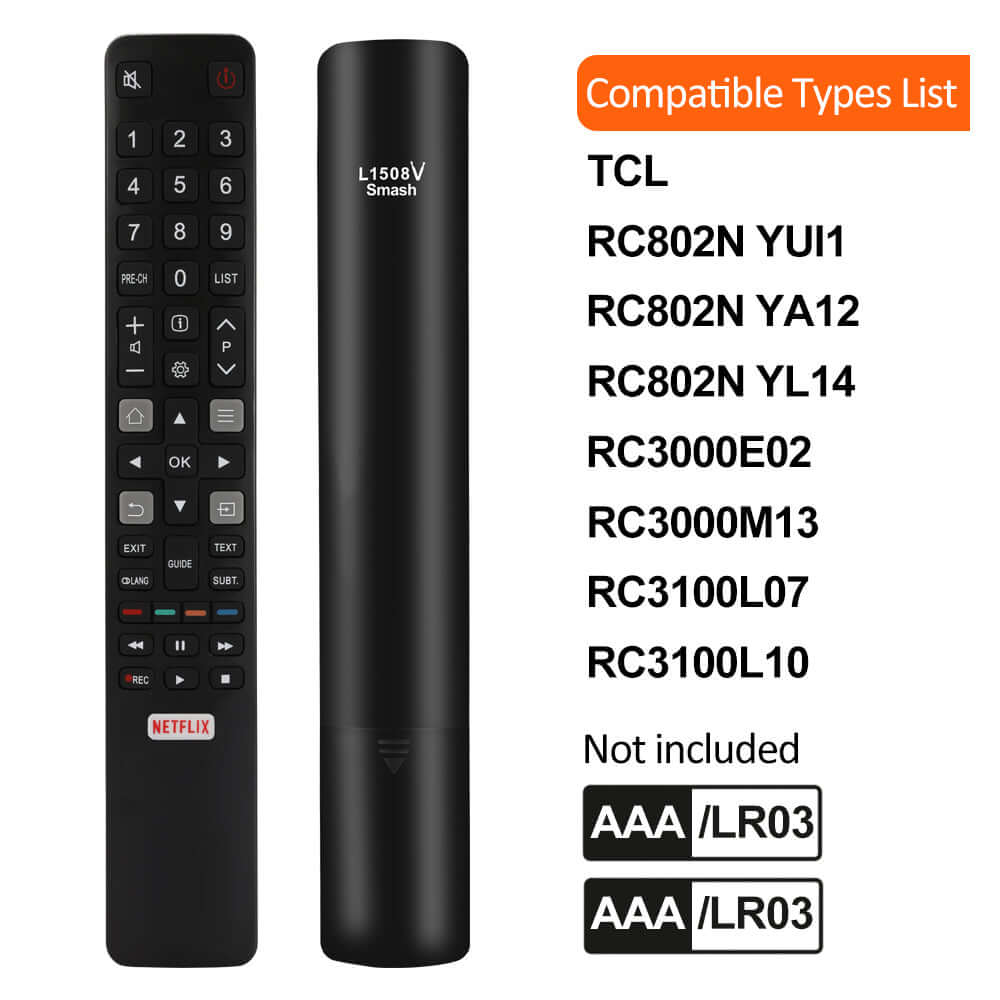 Universal TV Replacement Remote Control for TCL - Eastlakes Electronics